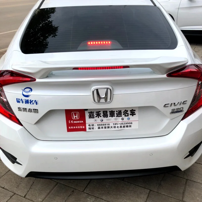 Для 2016 2017 Honda Civic спойлер высокое качество абс материал заднее крыло автомобиля