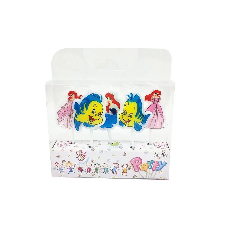 

5PCS/set Little Mermaid Birthday Craft Candles Cupcake Candle Toppers Kids Birthday Cake Candles Party Decorations