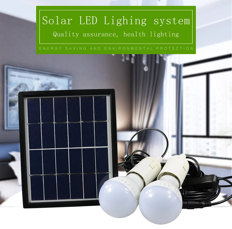 Ruocin new item of Solar protable lighting system with 2set bulbs 4000mah lithium battery built free shipping | Лампы и освещение