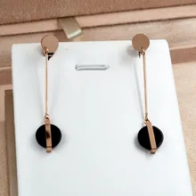 Yun ruo элегантные круглые серьги-гвоздики с кисточками, 316 л, титановая сталь, розовое золото, цвет, ювелирные изделия для женщин, девушек, модный подарок, вечерние, новинка года