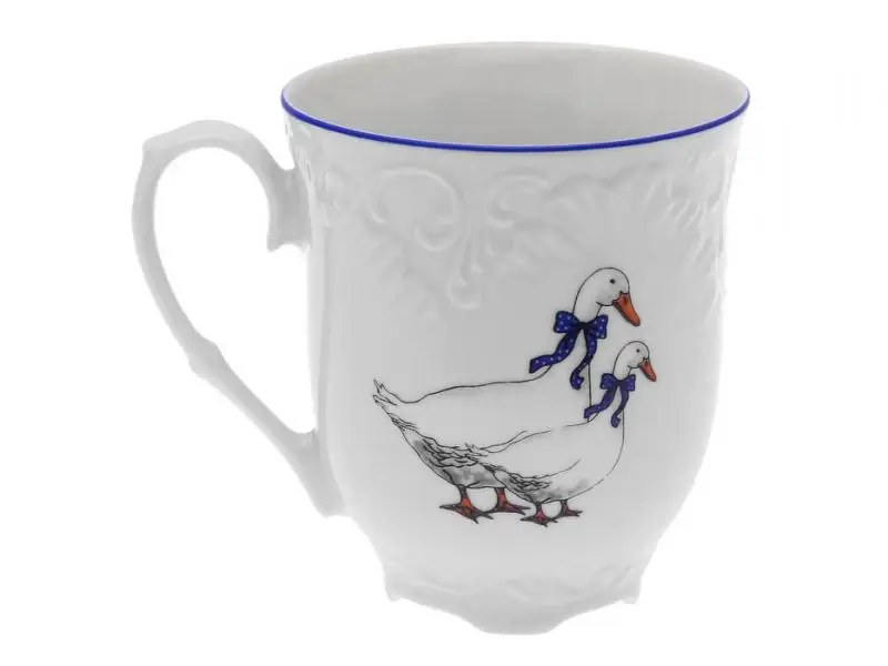 Кружка PORCELAINE Czech Gold Hands, Гуси, 300 мл