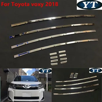 

Auto rear trunk trim, tail door sticker For Toyota voxy Hybrid power 2018, abs chrome,auto accessories
