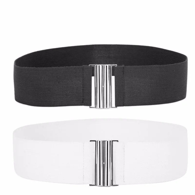 New Wide Elastic Stretch Cinch Waistband Waist Belt Fashion Belt for