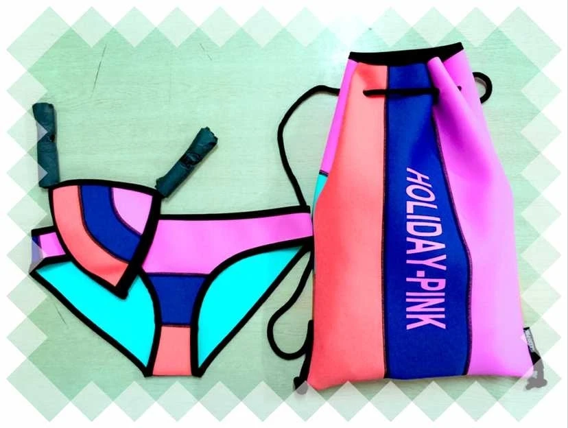 

bikini 2016 Free shippin Latest Neoprene Bikini Push-up Swimsuit Bathing Beachwear bikini set new bikinis