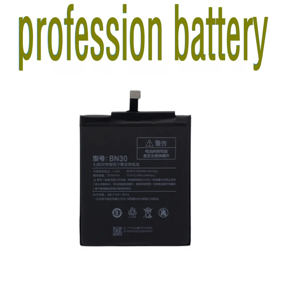Высокое качество Замена батареи 3120mAh BN30 для Xiaomi Redmi 4A большой емкости Li Ion