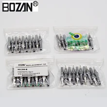 5 шт./компл. паяльник наконечники паяльник бессвинцовый железный наконечник 200-B для BOZAN высокочастотная паяльная станция Набор инструментов новейший Горячий