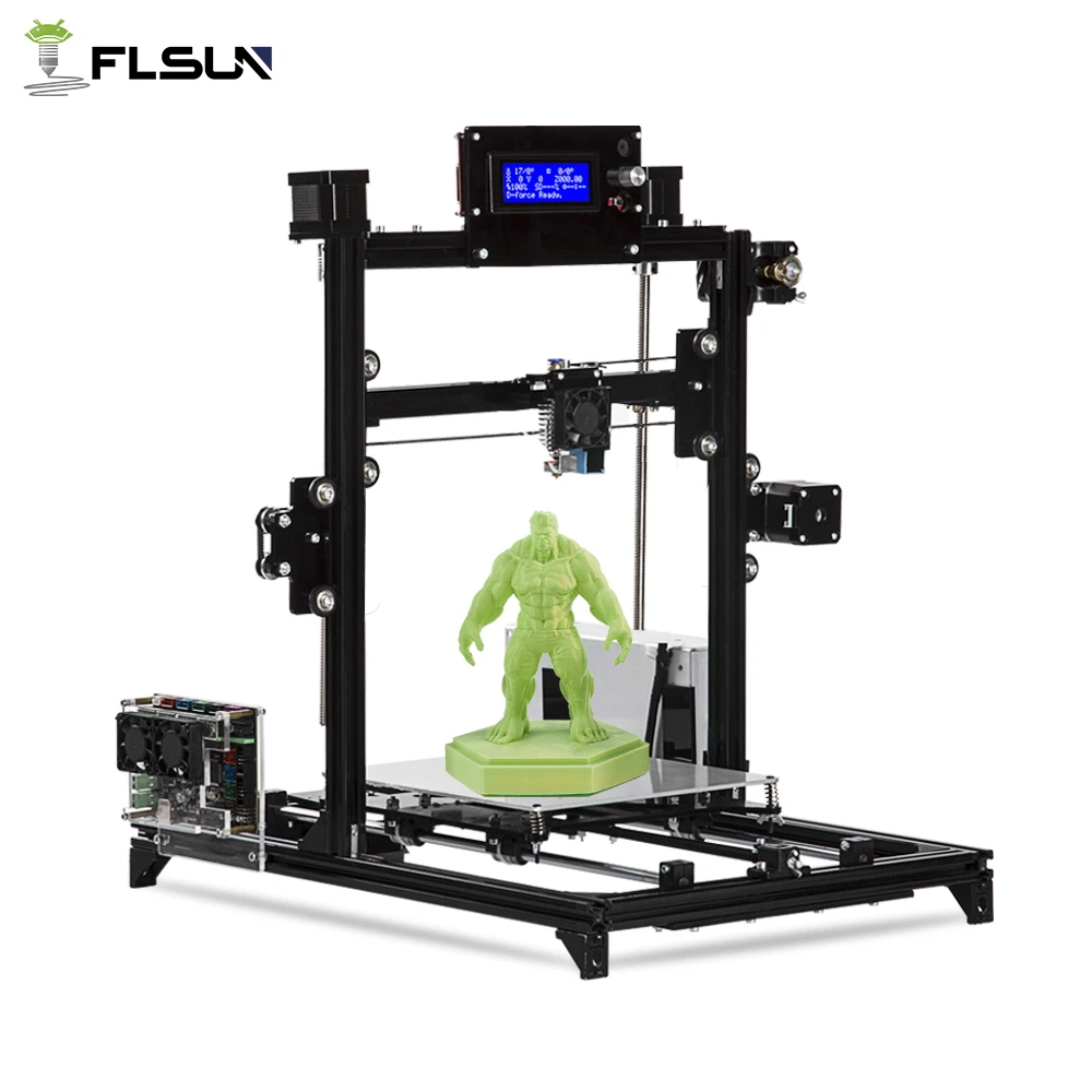 buy 2019 NEW DIY Kit Flsun I3 3d Printer DIY Kit Printing Size 200*200*220mm All Metal Frame Double Z Motors Heated Bed 3d printer