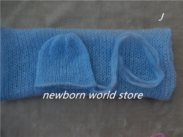 Реквизит для фотосъемки новорожденных мохеровая накидка и шляпа