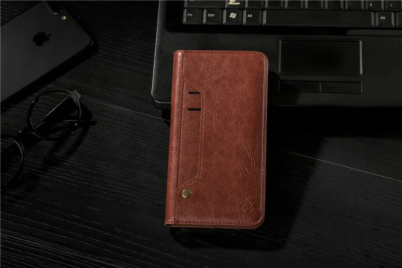 For Iphone XR Case Dark Brown Coque For Iphone X XS Max Luxury Cases With Card Slots Shell Covers For Iphone 8 8plus 7 6S x 10 (9)