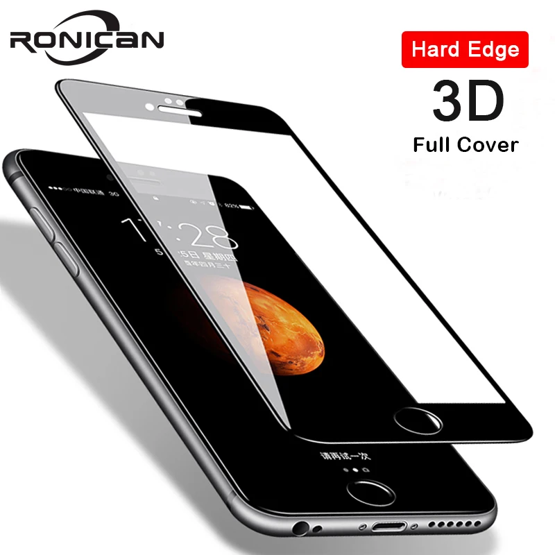 

3D Full Coverage Cover Tempered Glass For iPhone 7 8 Plus Screen Protector Protective Film on iPhone XS XR XS Max 6 6s 5 5S Case