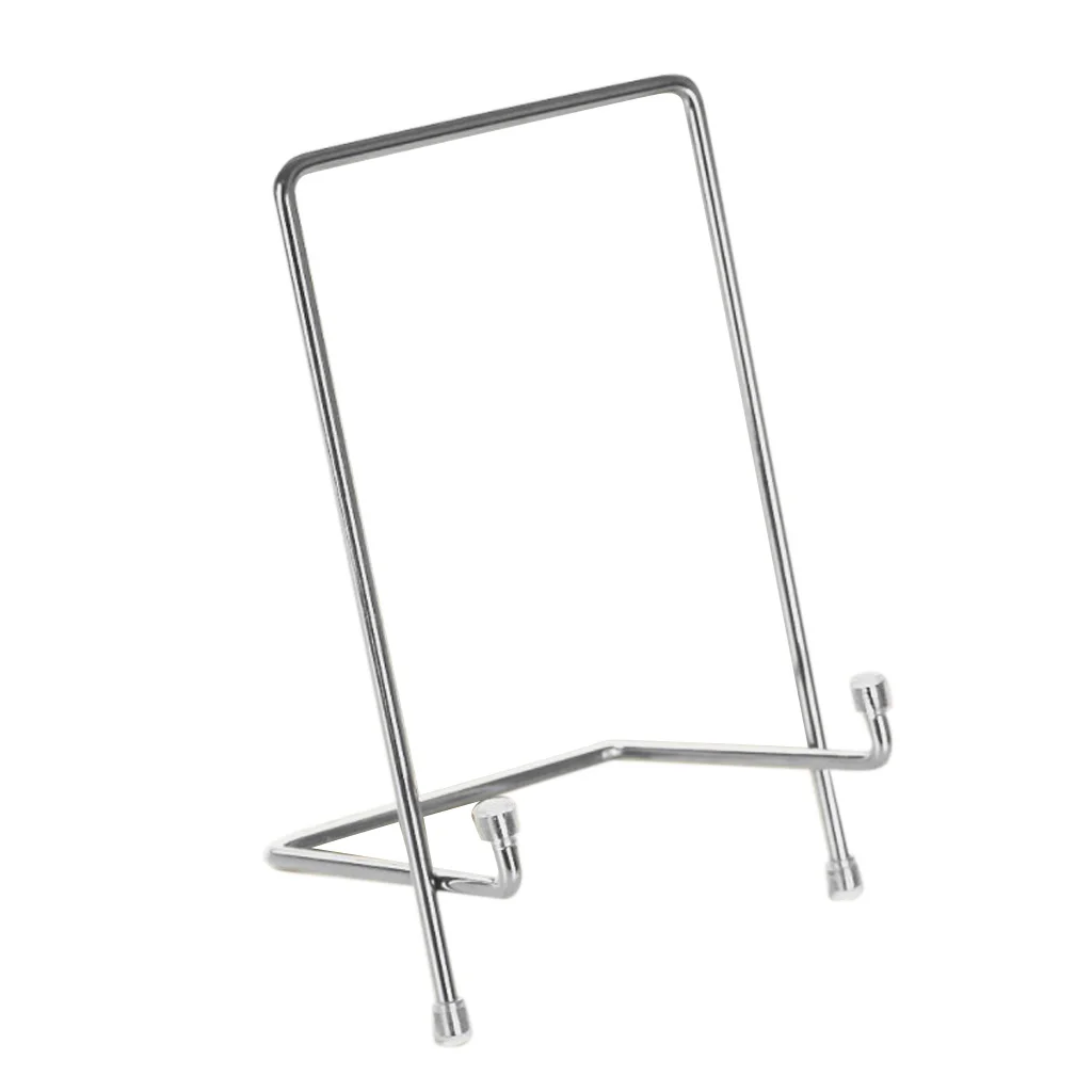 MagiDeal Display Rack Holders Wire Display Easel Tabletop Books Stand Silver S-XL, 6-13inch