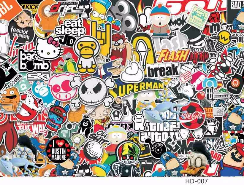  Sticker Bomb Sheet - JDM EURO DRIFT VW car wrapping films styling stickerbomb foil (11)