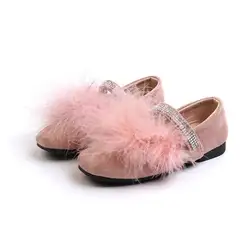 Новый Женские тапочки перья сандалии с открытым носком розовые туфли принцессы для девочек-подростков обувь Открытый Летние тапочки Chinelos