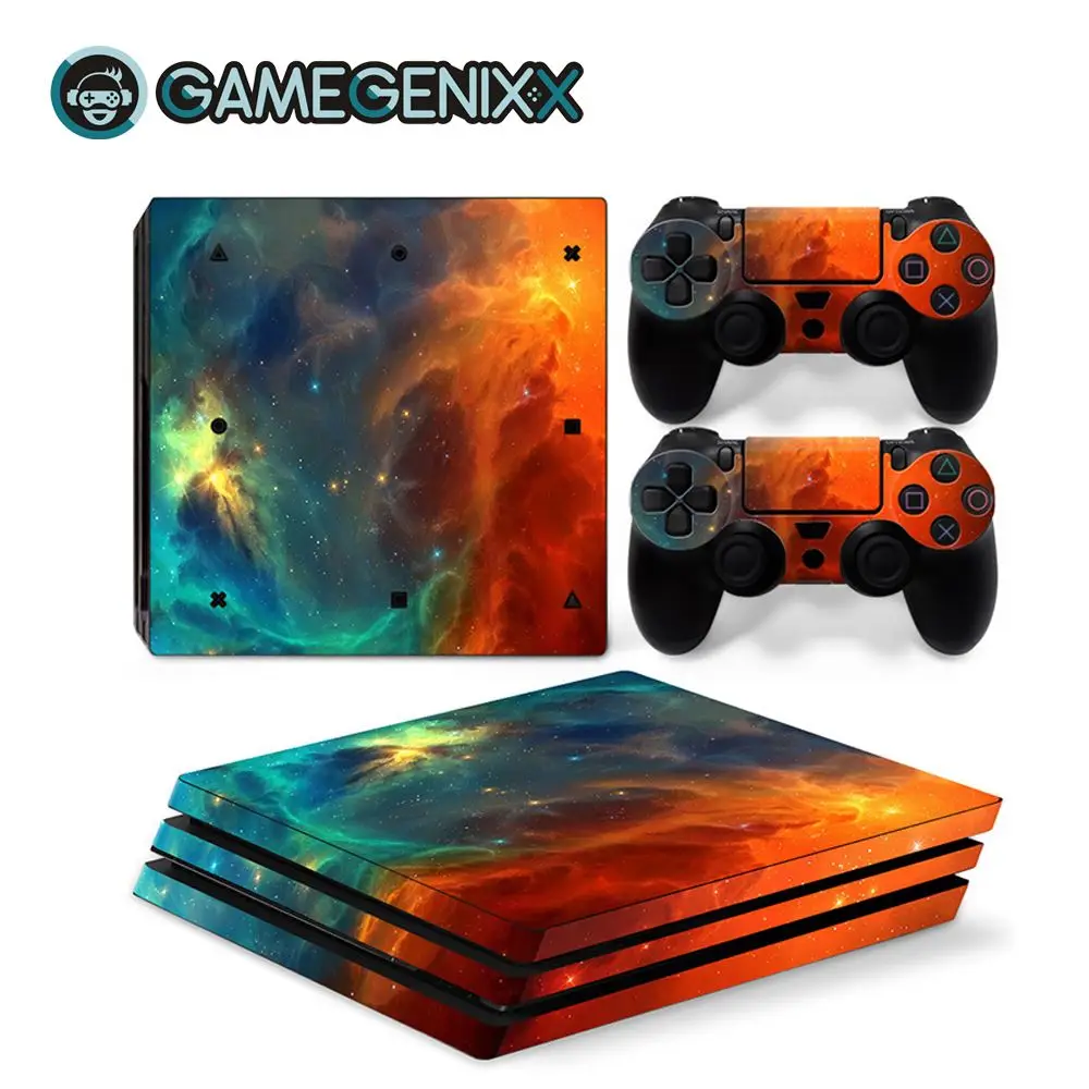 Наклейка на кожу GAMEGENIXX защитный винил наклейка для PS4 Pro консоли и 2 контроллера-туманность