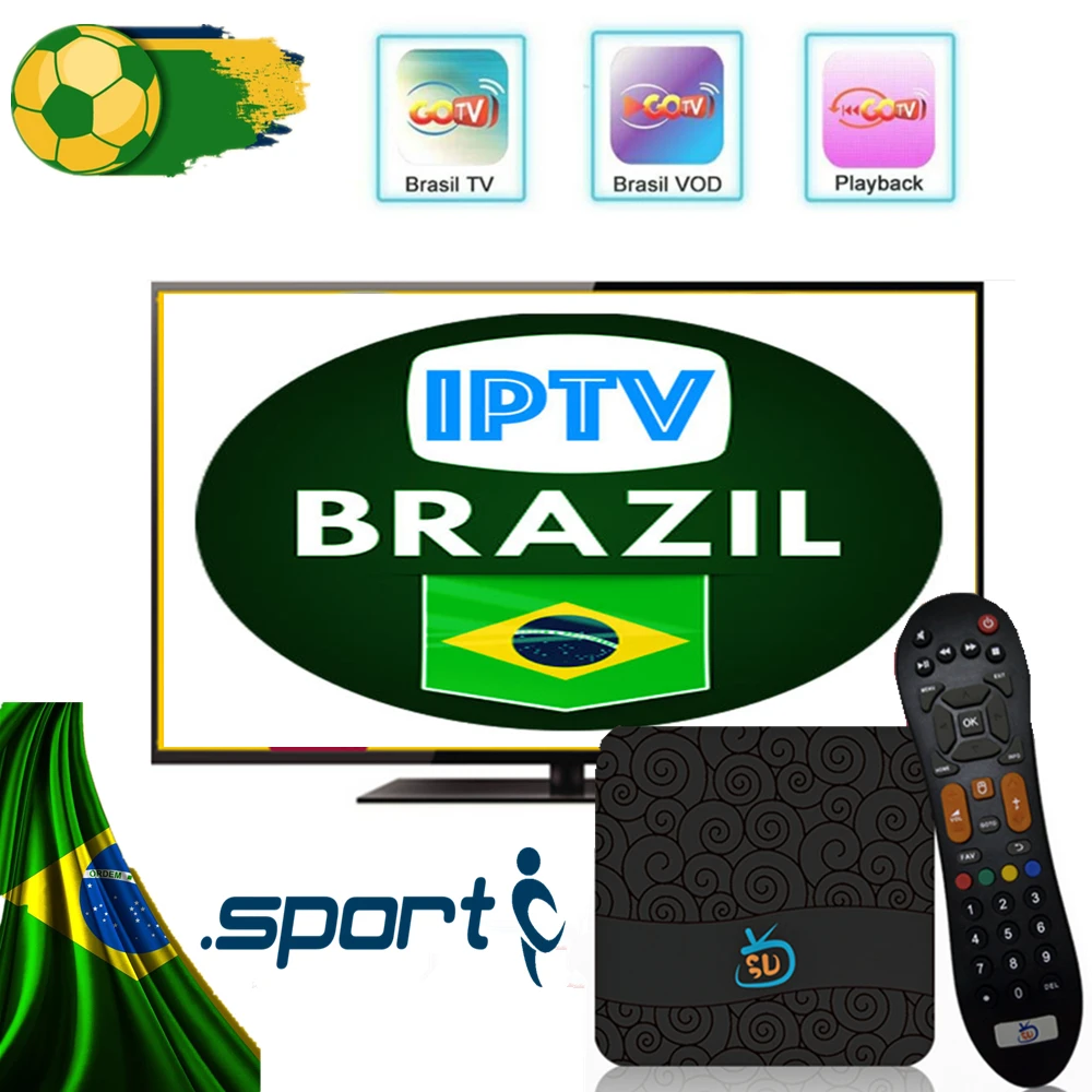 

Free ship Azamerica GOTV Basil IP TV BOX with 2 years IPTV Subscription Brazilian Portuguese Internet IPTV Server Streaming