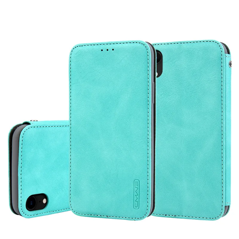 

Luxury Wallet Flip Book PU Leather Phone Case iPhone 8 7 Plus x xs max xr Matte Magnetic Full Protective Case Stand Cards Pocket