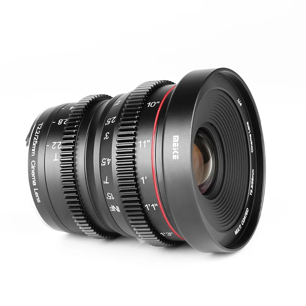 Meike 25 мм T2.2 ручной фокус портрет Cine объектив для Sony E Mount/для fuji X Mount A6300 A6500 A9 A7RIII A7III