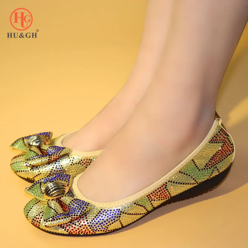 Итальянский дизайн, женская обувь на плоской подошве размера плюс 35-45 г. Лоферы ярких цветов, обувь на плоской подошве без шнуровки удобные женские балетки на плоской подошве - Цвет: Золотой
