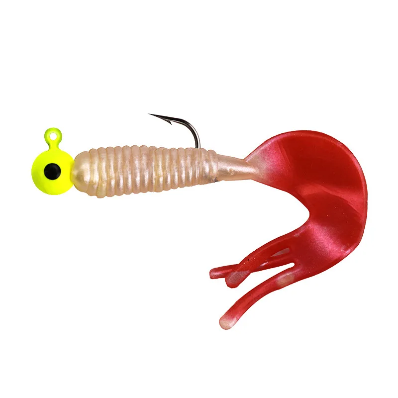 12-pieces Soft Lure Grubs Worms 8.5cm/2g isca artificial Bait Fishing Lure  Wobbler Jigging Lure with Split Tail