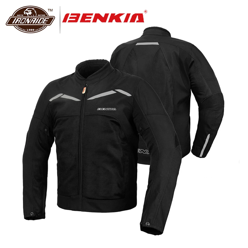 

BENKIA Breathable Motorcycle Mesh Jacket Racing Moto Jacket Men Spring Summer Autumn Jacket Motorcycle Protective Gear