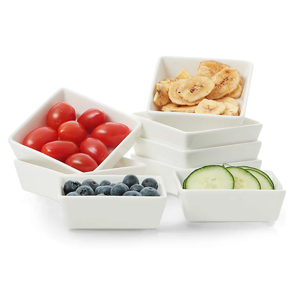 Квадратные чаши Ramekin чаша 4 унции для выпечки и готовки безопасные фарфоровые