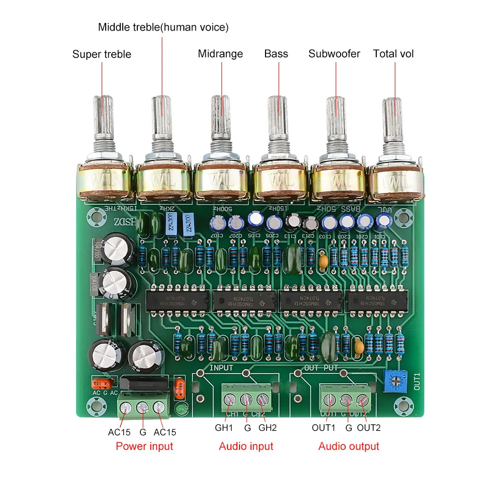 Aiyima-hifi Entusiasta Pré-amplificador Dois Canais Estéreo Volume eq Control Preamp Amplificador Tone Board Aiyima - Image 6