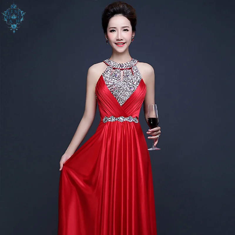 

Ameision Evening Dress 2019 Floor-length Satin Sexy Formal Prom Party Gowns Elegant Long Evening Dresses