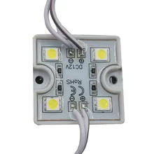 Светодиодный 5050 4 Светодиодный модуль 12V супер яркий квадратный светодиодный модуль освещения, 20 шт./лот из водонепроницаемого материала