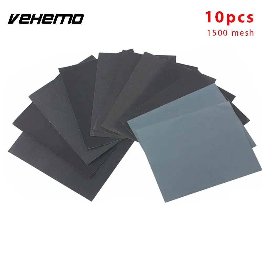 VEHEMO 10 шт. 230x280 мм Автомобильный экран для ухода за автомобилем, наждачная бумага, автомобильная наждачная бумага, приложения для влажной или сухой лист наждачной бумаги - Цвет: Красный