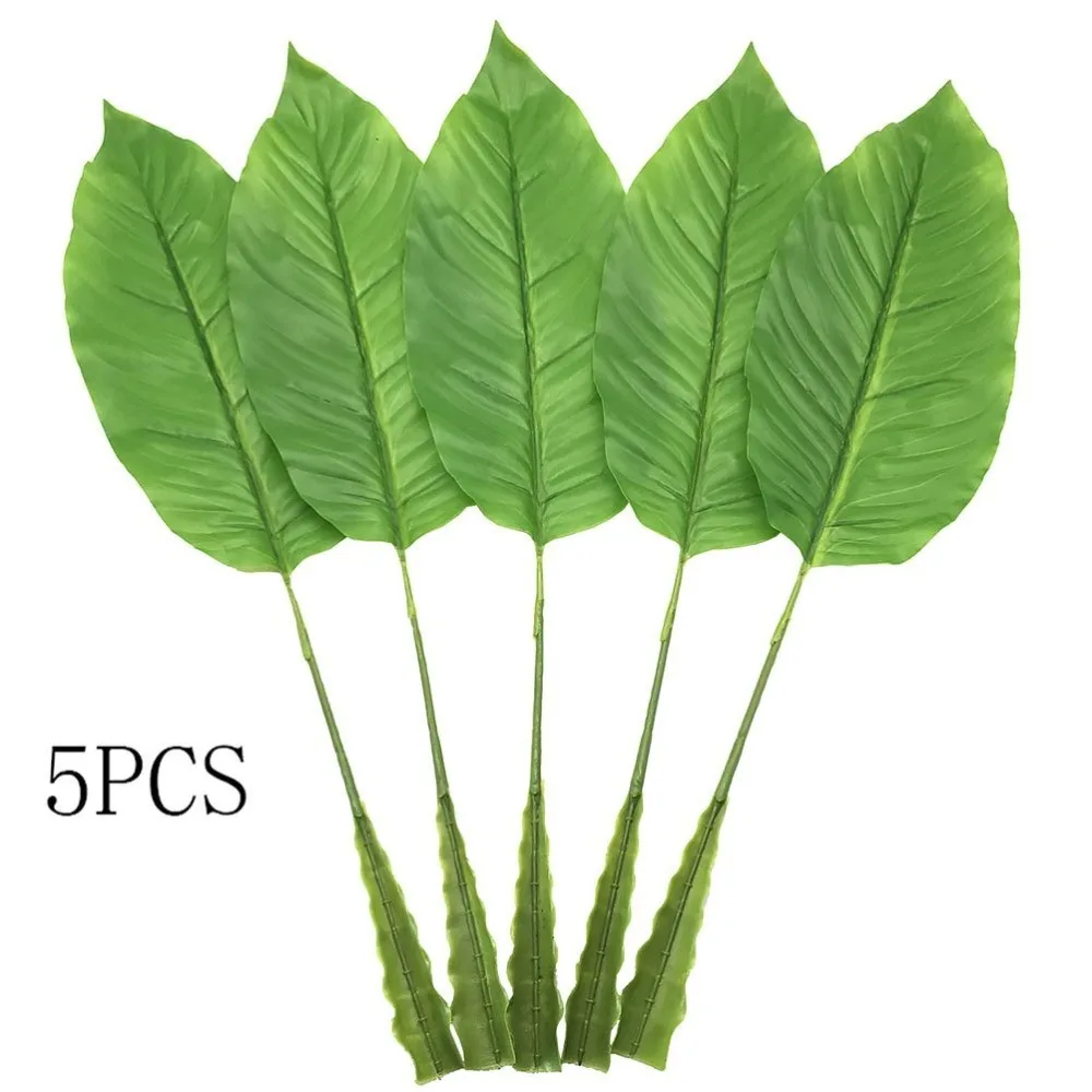 

5Pcs 61CM Decorative Leaves Artificial Plants Simulation Leaf Tropical Palm Home Garden Photo Props