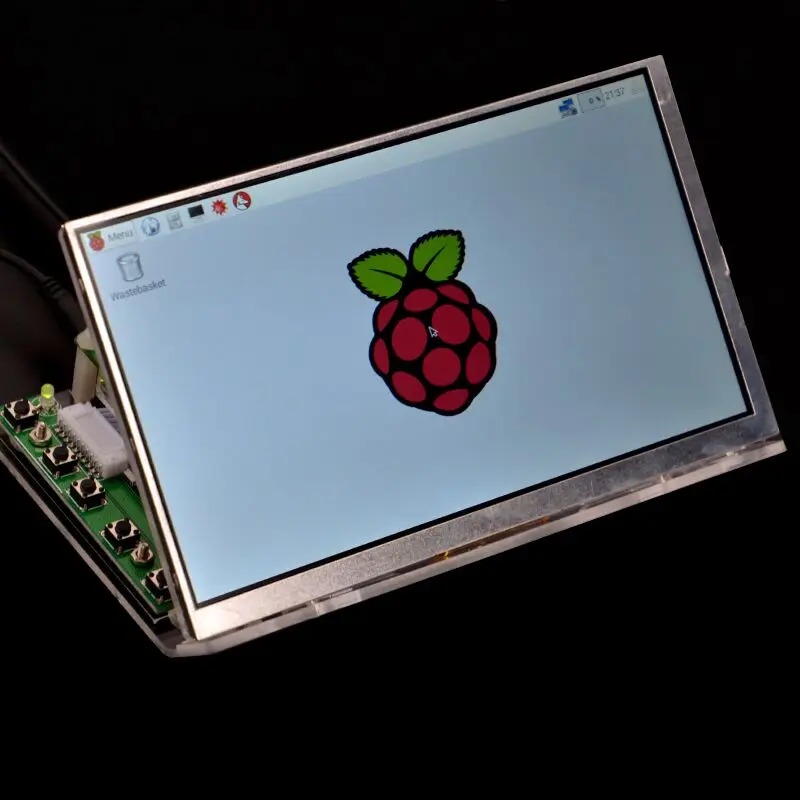 Raspberry Pi 7 дюймов ЖК-дисплей Дисплей модуль с прозрачный акриловый кронштейн 1024*600 цифровой ЖК-дисплей Экран для Raspberry Pi 3B