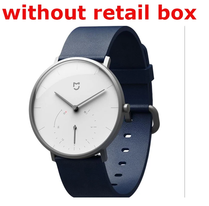 Xiaomi Mijia водонепроницаемые кварцевые часы Смарт-браслет шагомер автоматическая калибровка время Вибрация напоминание Нержавеющее покрытие - Цвет: white no box