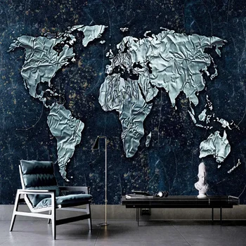 

Custom Any Size Mural Wallpaper 3D Abstract Retro Map Graffiti Photo Wall Murals Living Room Study Background Wall Painting 3 D