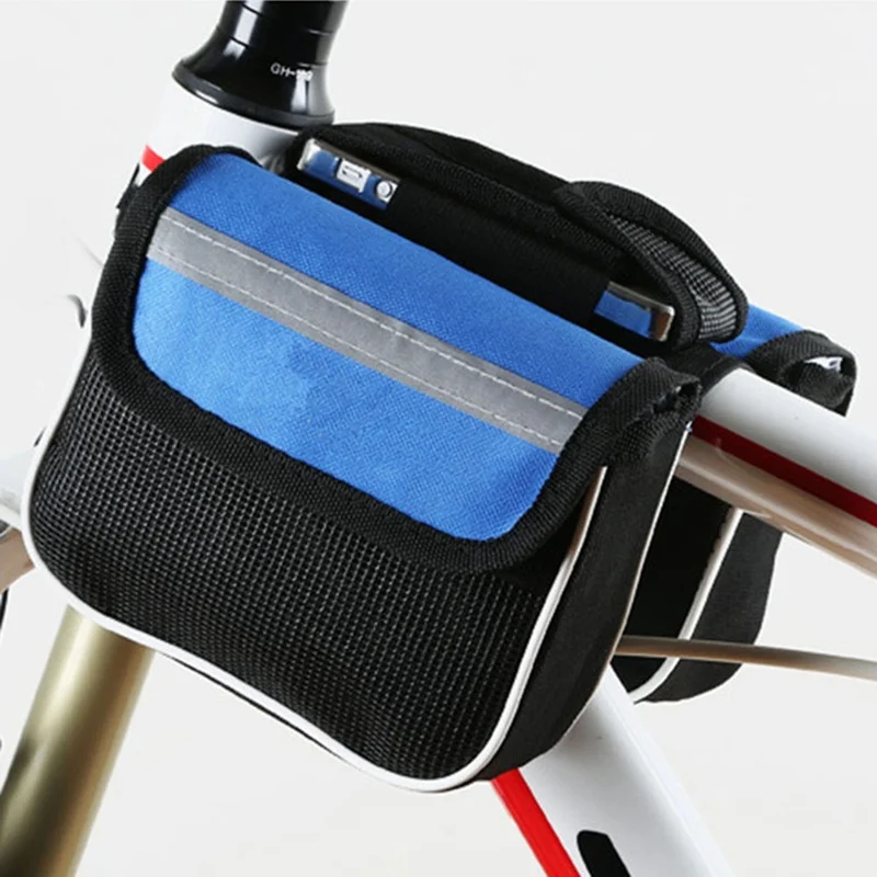 

Cycling Bike Front Frame Bag Bicycle Frame Bag Double Pouch Cycling For Cell Phone Front Head Top Tube Bike Travel Bags