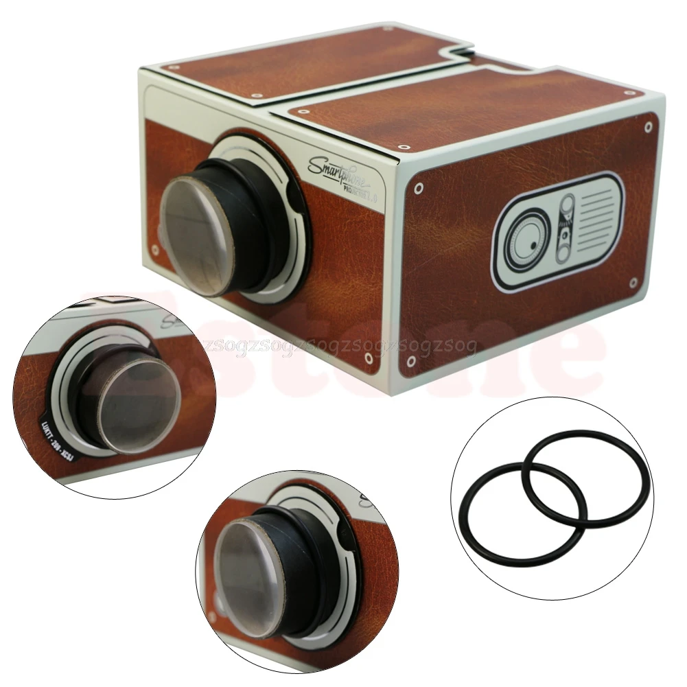 Portable Cardboard Smartphone Projector 2.0 DIY Mobile Phone Cinema Theater Projection accessories N22 dropship