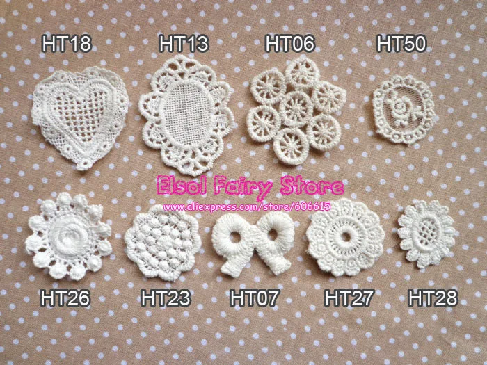 Wholesale Small Cloth Paste Fabric DIY Decoration Lace Badge Sewing Cotton Patch MIX order 30pcs/lot | Дом и сад