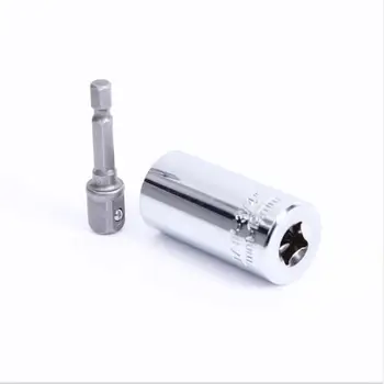 

2pcs Ratchet Gator Grip Original Universal Socket Wrench Sleeve Power Drill Adapter Set 1/4" Drive Bit 7-19mm
