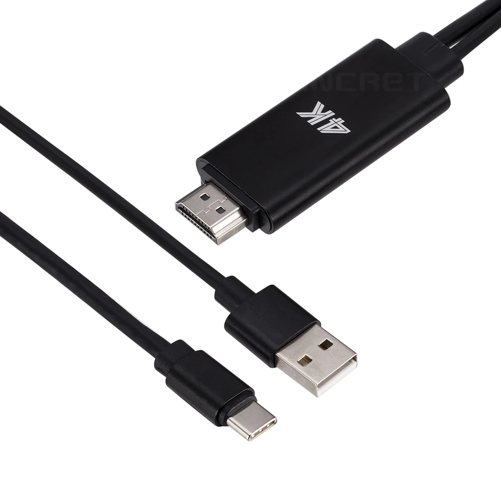 Видео кабель Type C адаптер USB 3 1 к HDMI с зарядкой 4K 8 м конвертер для Macbook TV монитор