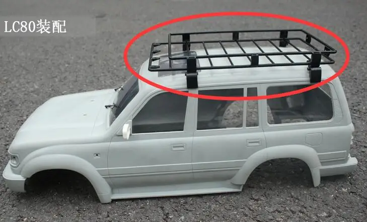 Металлический багажник на крышу для LC80 LAND CRUISER Body Axial 1:10 RC автомобилей гусеничный Tamiya Pajero CC01 CR01 JK Wrangler D90 LC70 грузовик