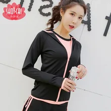 Женские куртки для бега с длинным рукавом и капюшоном, рубашки для йоги, спортивная верхняя одежда, пальто на молнии, толстовки для спортзала, фитнеса, топы, женская спортивная одежда