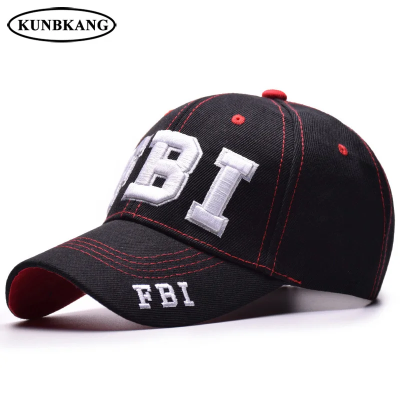 Высококачественная бейсбольная кепка с вышитыми буквами бренд FBI Snapback