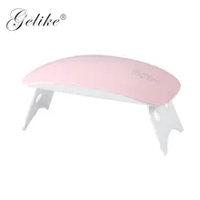 Glike мини 6 Вт Светодиодный УФ-светильник для ногтей сушилка для домашнего использования 45 s/60 s Установка таймера Гель-лак для ногтей инструмент для красоты