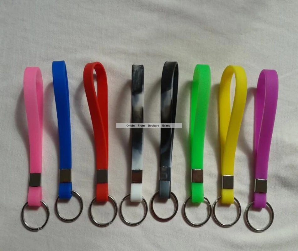 

wholesale 5pcs/lot cheap non-printing blank silicon wristband keychain,Wristband Key handing Silicone+Keyring