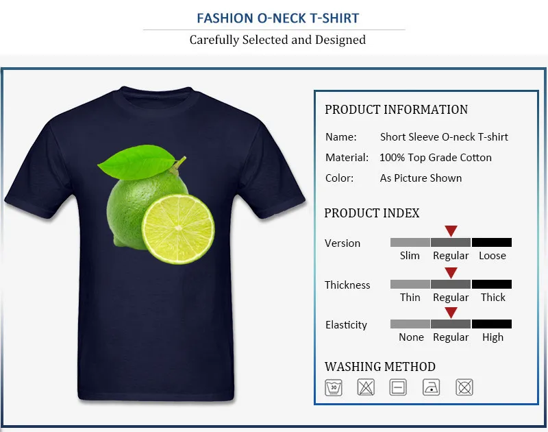 Cut limes Top T-shirts Short Sleeve New Arrival Youth Summer Fall Tops Shirts Customized Tee-Shirts O-Neck 100% Cotton Cut limes