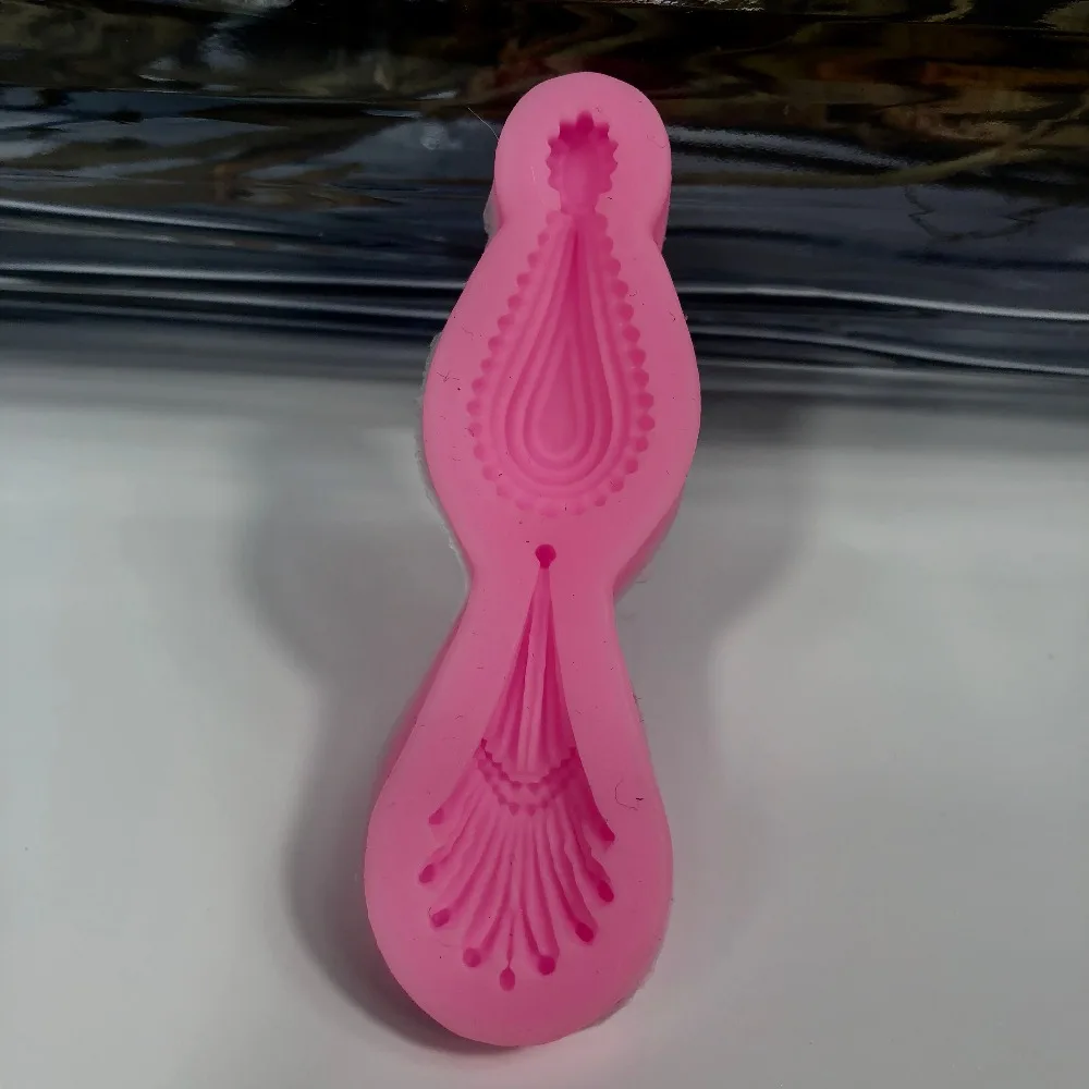 3D solid European lace series silicone cake decoration tools cake side flip mold baking mold4