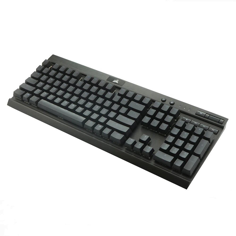 Черно белые колпачки для ключей PBT с двойной подсветкой Corsair STRAFE K65 K70 Logitech G710