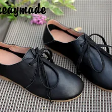 Careaymade/Новинка года; сезон весна-осень; Лидер продаж; модная обувь из натуральной кожи в Корейском стиле; Черная Повседневная Удобная обувь на плоской подошве