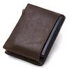 CONTACT'S 2022 New Arrival Genuine Leather Men's Wallet For Men Small Zipper Organizer Wallets Cash Carteira For Man Coin Purses ► Photo 2/6