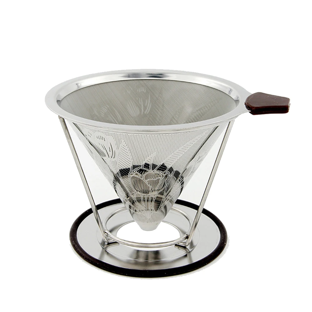 Double Layer Stainless Steel Coffee Filter Holder Pour Over Coffees Dripper Mesh Coffee Tea Filter Basket Tools Double Layer Stainless Steel Coffee Filter Holder Pour Over Coffees Dripper Mesh Coffee Tea Filter Basket Tools
