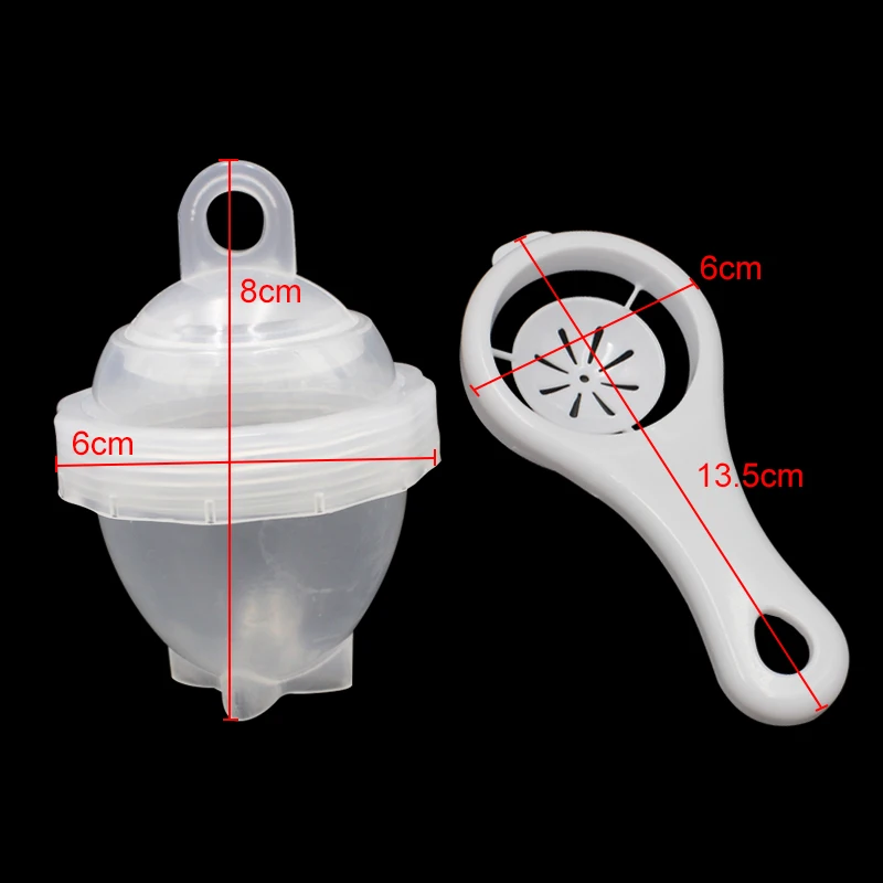 7 шт./компл. яйцо Плита Пластик прозрачный для приготовления яиц с 6 шт. пароварки+ 1 шт. разделители для яиц Кухня яйцо котел для приготовления инструменты